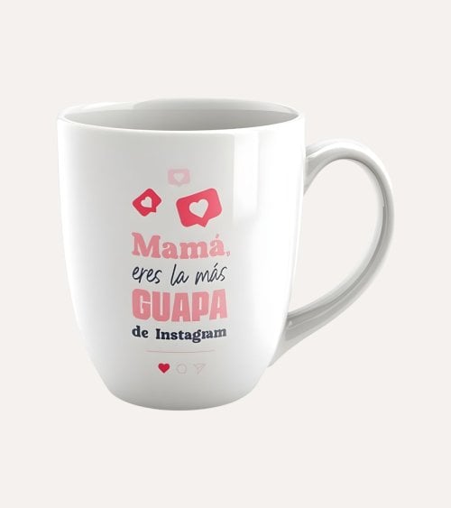 Taza Alta para Mamá Instagram de Cerámica