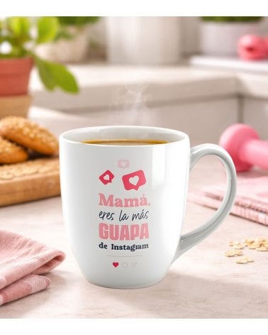 Taza Alta para Mamá Instagram de Cerámica