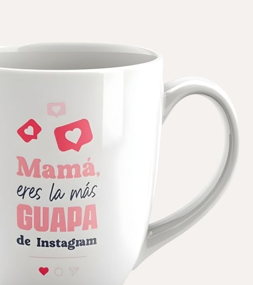 Taza Alta para Mamá Instagram de Cerámica