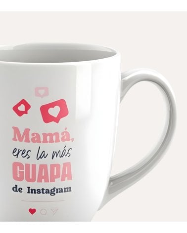 Taza Alta para Mamá Instagram de Cerámica