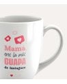 Taza Alta para Mamá Instagram de Cerámica
