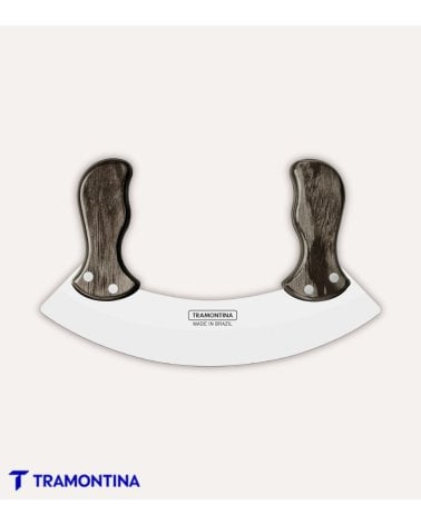 Cuchillo para Queso Mezzaluna con 2 Mangos de Acero Inoxidable