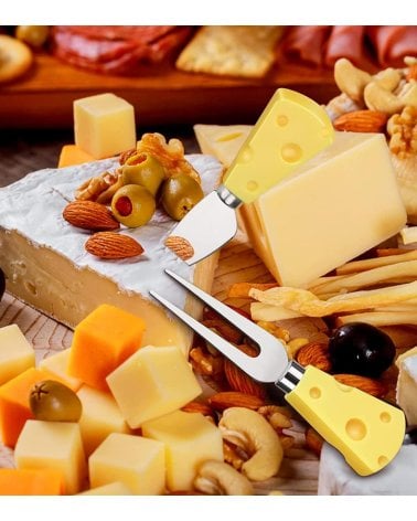 Set de 4 Cuchillos para Queso Mini Cortadores Quesito