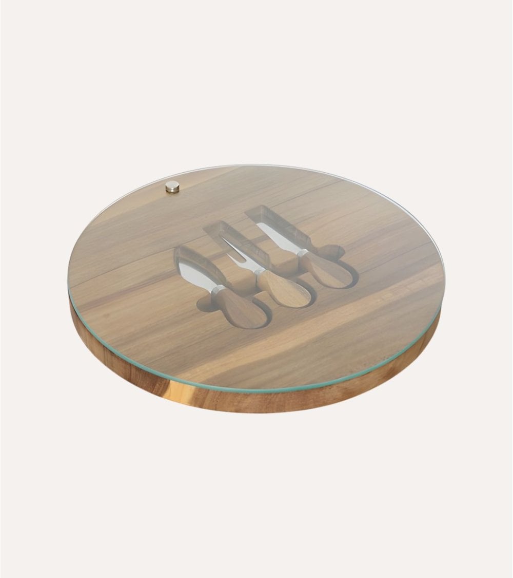 Tabla para Queso con Cortadores Mina de Madera