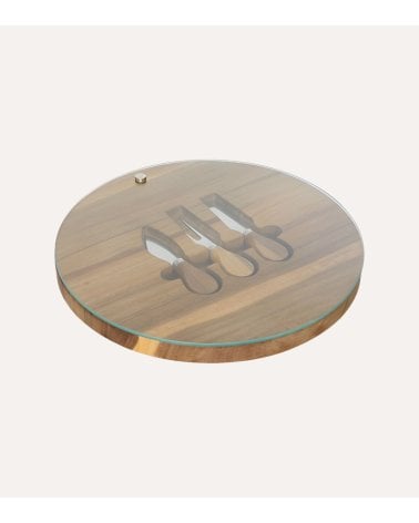 Tabla para Queso con Cortadores Mina de Madera