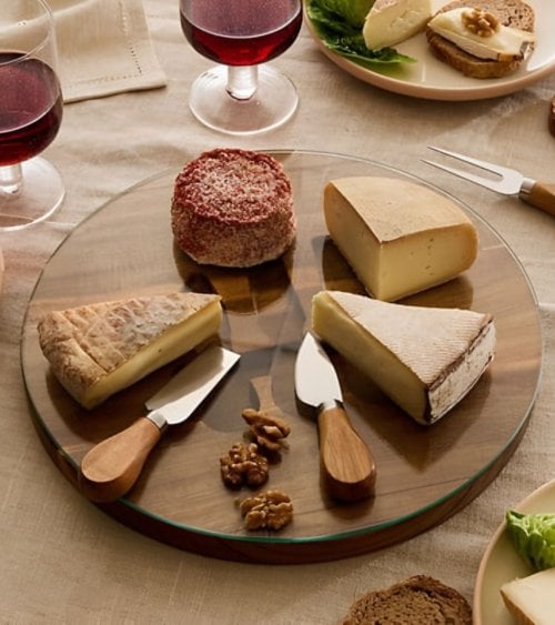 Tabla para Queso con Cortadores Mina de Madera