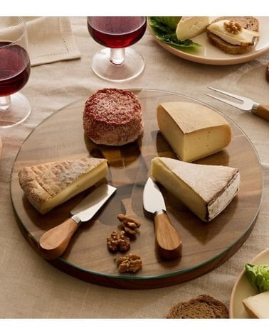 Tabla para Queso con Cortadores Mina de Madera