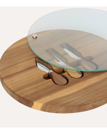 Tabla para Queso con Cortadores Mina de Madera