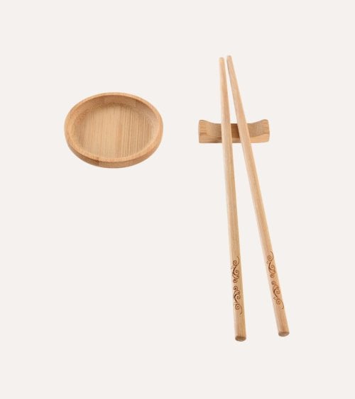 Set de 10 Piezas para Sushi Tradicional de Bambú