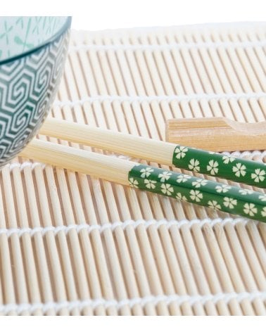 Set de 16 Piezas para Sushi de Bambú y Gres