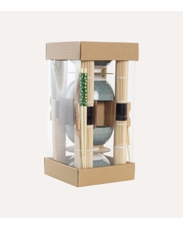 Set de 16 Piezas para Sushi de Bambú y Gres