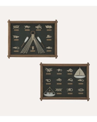 Cuadro Decorativo Nudos Marineros de Madera de Pino