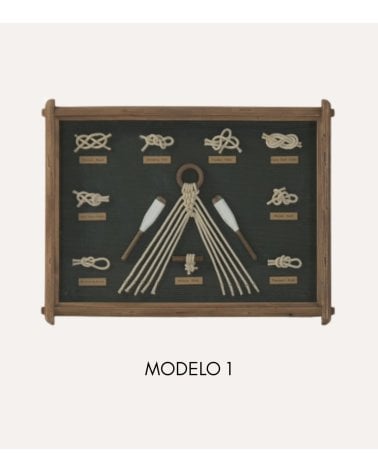 Cuadro Decorativo Nudos Marineros de Madera de Pino
