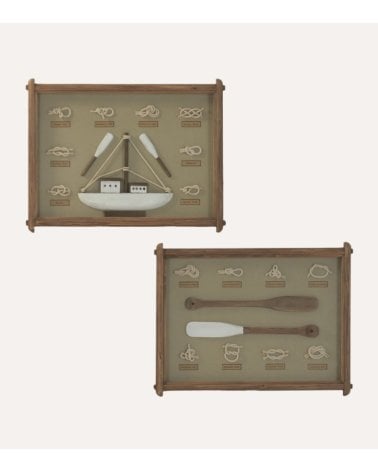 Cuadro Decorativo Nudos Marineros de Madera de Pino