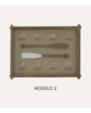 Cuadro Decorativo Nudos Marineros de Madera de Pino