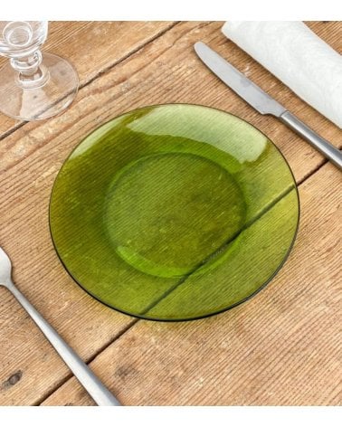 Plato Hondo Verde Lys de Duralex