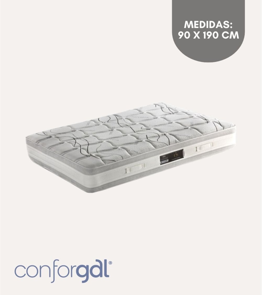Colchón CRETA de Muelle Bicónico y Viscoelástica