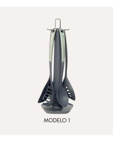 Utensilios Esenciales con Soporte de Plástico