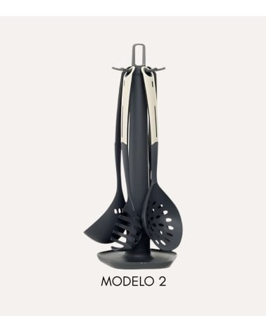 Utensilios Esenciales con Soporte de Plástico