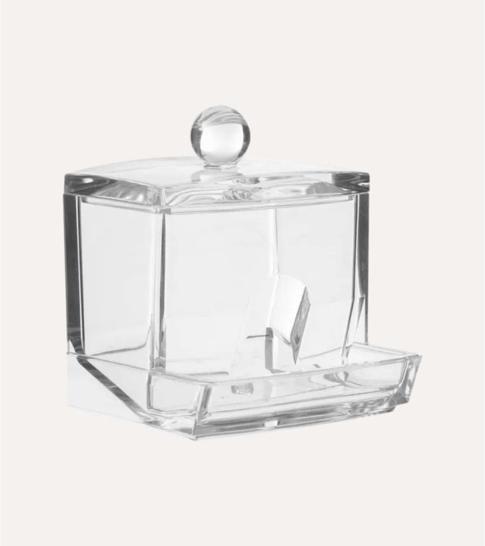 Dispensador Selena Para Bastoncillos de Algodón Acrílico