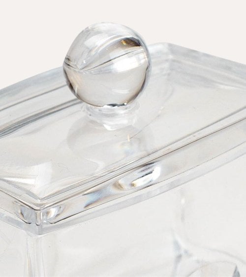 Dispensador Selena Para Bastoncillos de Algodón Acrílico