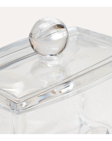 Dispensador Selena Para Bastoncillos de Algodón Acrílico