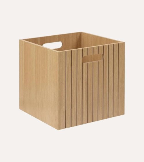 Cesta Tasso Decorativa Para Almacenaje de Madera