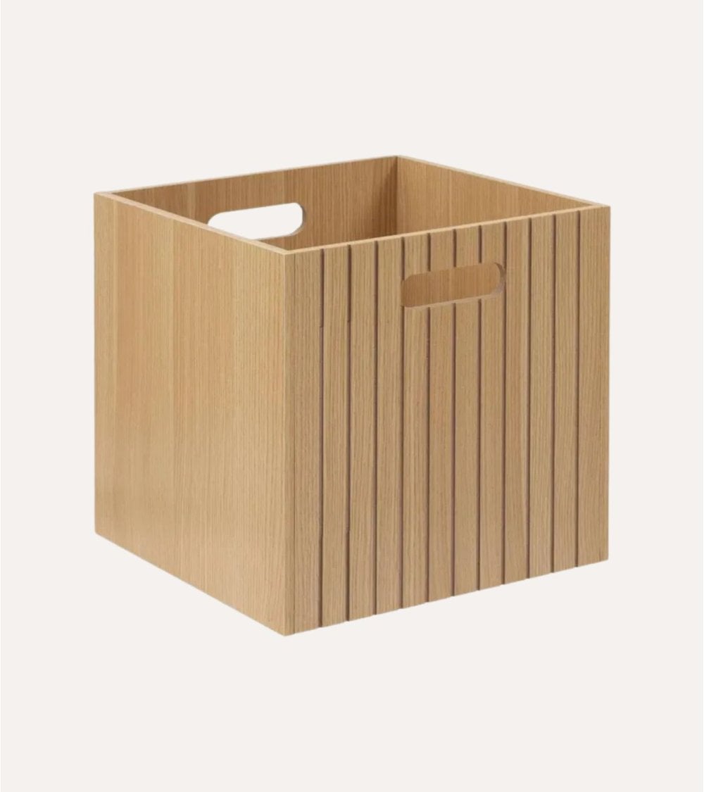 Cesta Tasso Decorativa Para Almacenaje de Madera