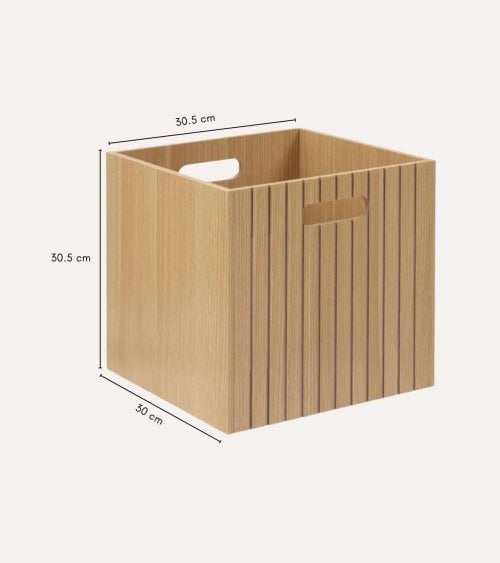 Cesta Tasso Decorativa Para Almacenaje de Madera