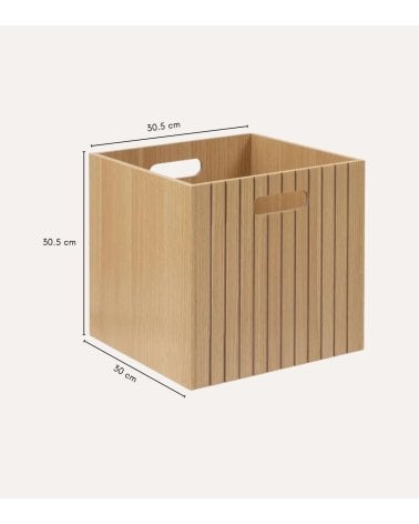 Cesta Tasso Decorativa Para Almacenaje de Madera