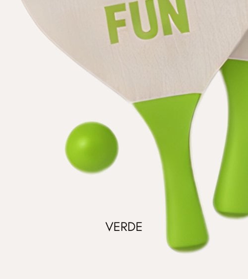 Palas de Playa con Pelota de Madera