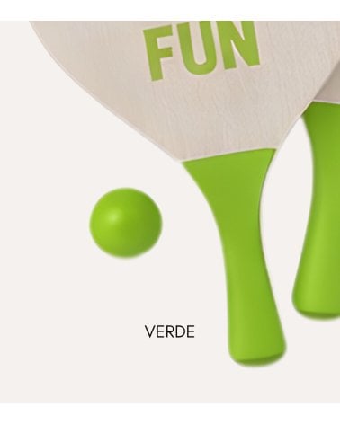 Palas de Playa con Pelota de Madera