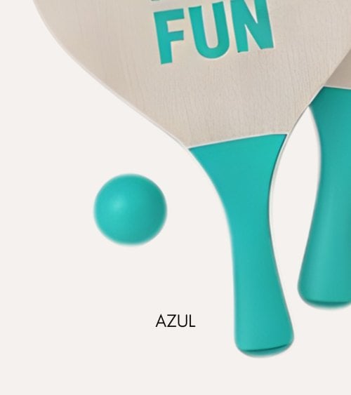 Palas de Playa con Pelota de Madera