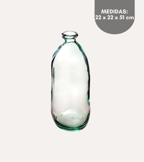 Jarrón Uly en Forna de Botella de Vidrio