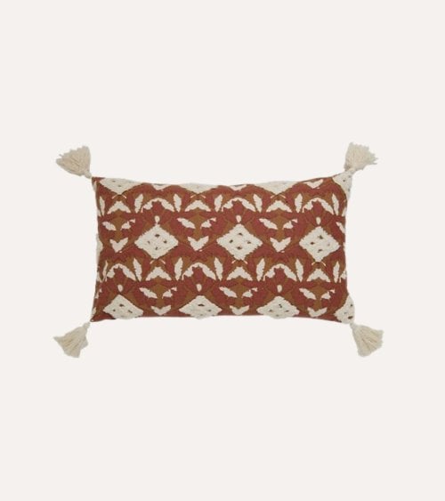 Funda de Cojín Rectangular Sienna de Algodón