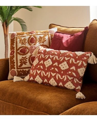 Funda de Cojín Rectangular Sienna de Algodón