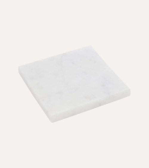 Set de 4 Posavasos con Base Metálica de Mármol