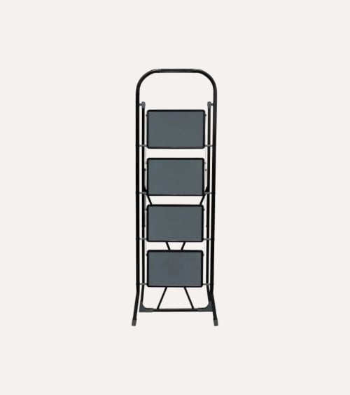 Escalera Plegable de 4 Peldaños de Acero