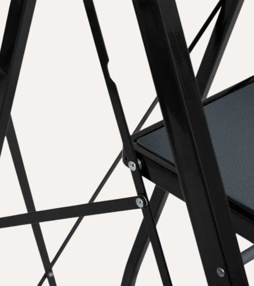 Escalera Plegable de 4 Peldaños de Acero