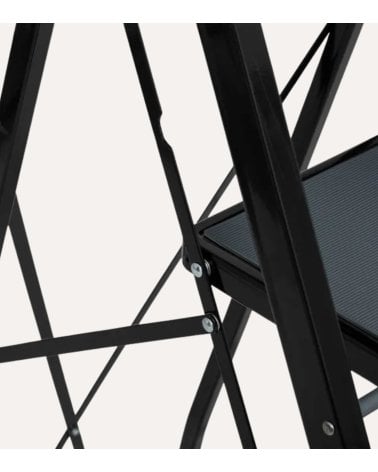 Escalera Plegable de 4 Peldaños de Acero