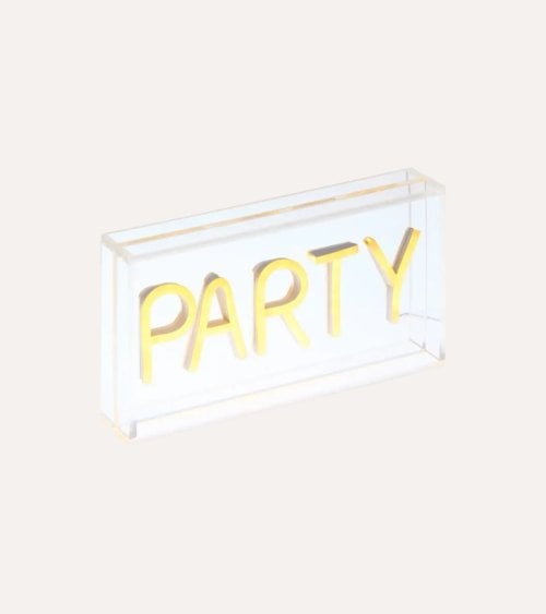 Cartel Decorativo Party Neón LED para Mesa