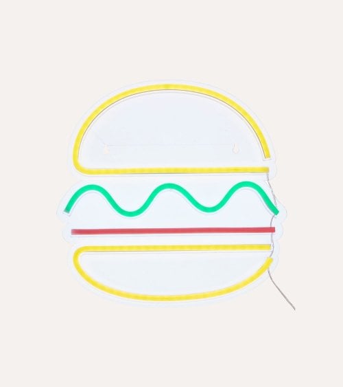 Cartel Decorativo de Hamburguesa LED