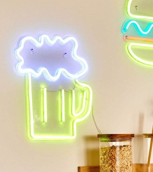 Cartel Decorativo de Cerveza LED