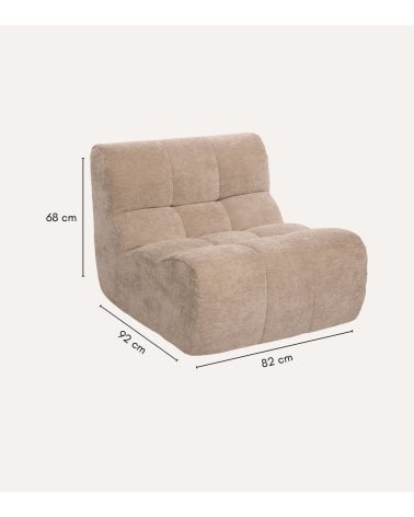 Sillón Miroa de Chenilla y Espuma