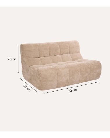 Sofá Miroa de Chenilla y Espuma