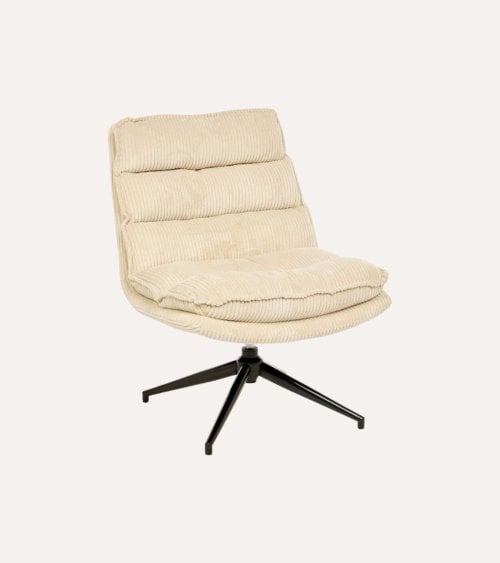 Silla Giratoria Harper Estilo Pana de Acero y Poliéster