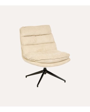 Silla Giratoria Harper Estilo Pana de Acero y Poliéster
