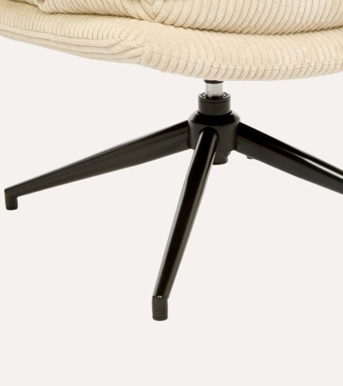 Silla Giratoria Harper Estilo Pana de Acero y Poliéster