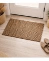 Felpudo Coco Negro Trenzado de Fibra Vegetal