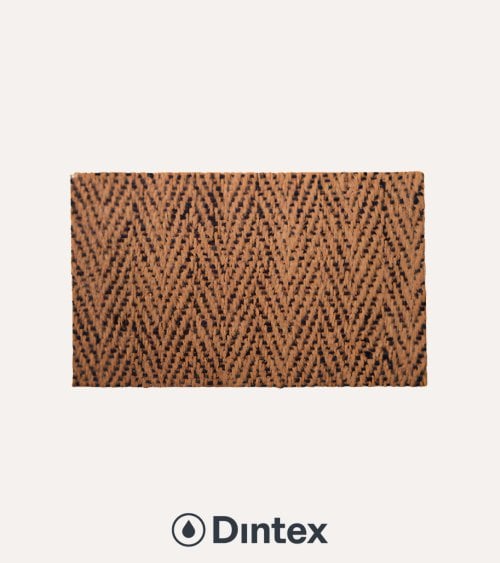 Felpudo Coco Negro Trenzado de Fibra Vegetal